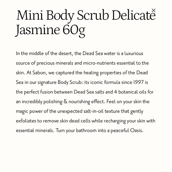 🦋$8 ~ Body Scrub ~ Sabon ~ Delicate Jasmine ~ NEW - Picture 4 of 9